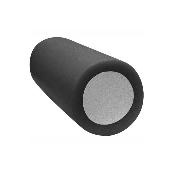 CanDo 2-Layer Round Foam Roller, 6" Dia. x 30"L, Black, X-Firm